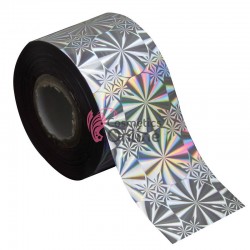 Folii de transfer, folie de unghii  Argintie cu Holograma F041